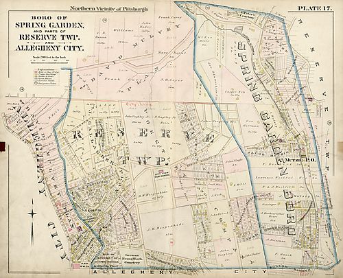 Boro of Spring Garden,, Parts of Reserve Twp, Allegheny City