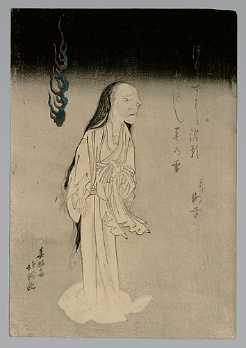 Onoe Kikugoro as the ghost of Oiwa in Irohagana Yotsuya Kaidan