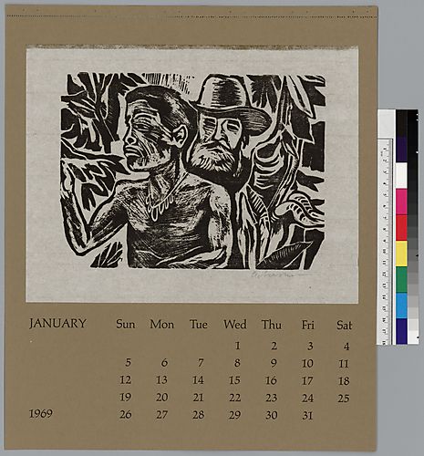 Janurary Print, "The Whale Tooth" from Jack London's South Sea Tales