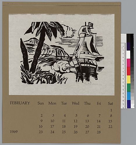 February Print, "The Inevitable White Man" from Jack London's South Sea Tales
