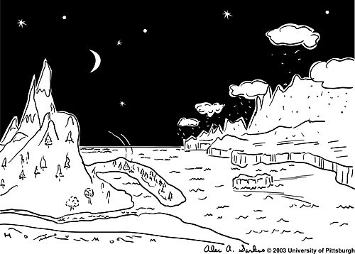 Overlook-Icebergs At Night