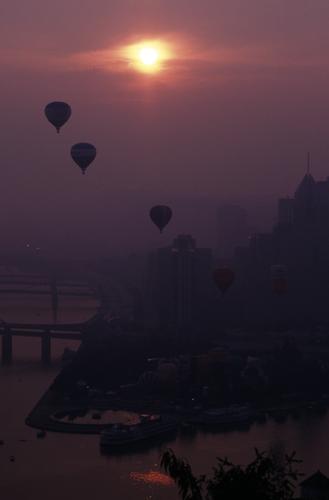Hot Air Balloons at Dawn