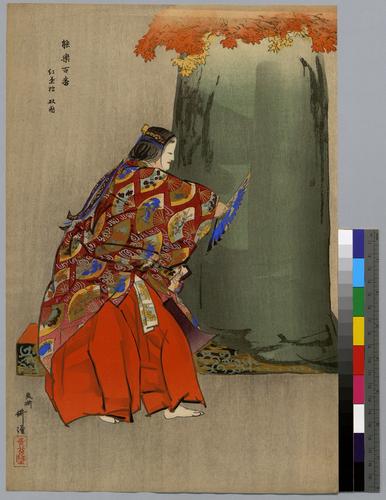 Momijigari (left) 紅葉狩 双圖