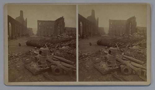 Yards occupied by Troops, between Round House and Paint Shop. Looking down 26th Street.