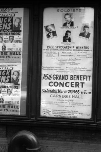Poster for a Benefit Concert at Carnegie Hall