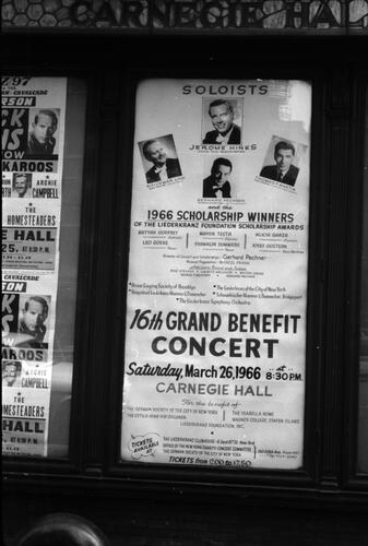 Poster for a Benefit Concert at Carnegie Hall