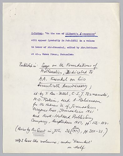Carus Ms.: New Notes and Memos,