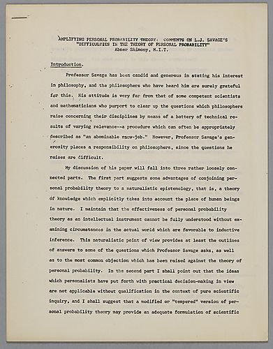 Amplifying Personal Probability Theory: Comments on L. J. Savage's "Difficulties in the Theory of Personal Probability",