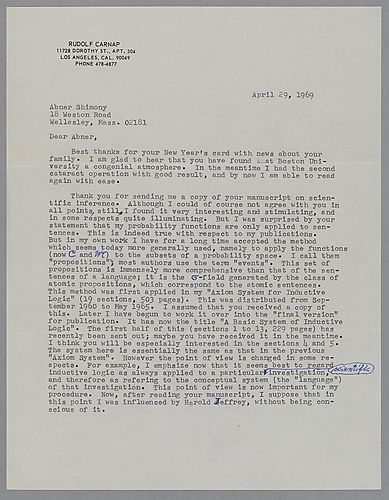 Carnap, Rudolf - Correspondence,