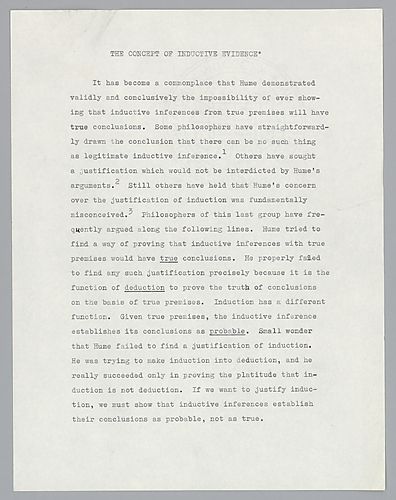 "Concept on Inductive Evidence,"