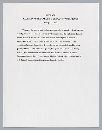 "Causality and Explanation: A Reply to Two Critiques,"