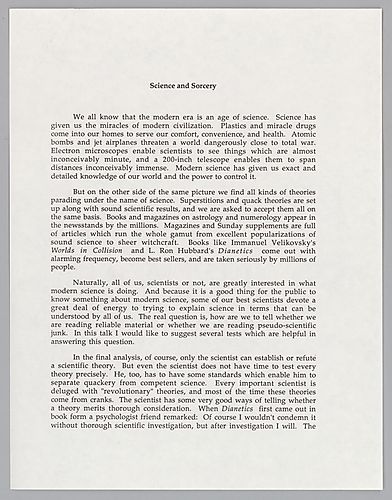 "Science and Sorcery,"