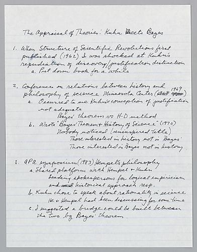"Appraisal of Theories": PSA Symposium,