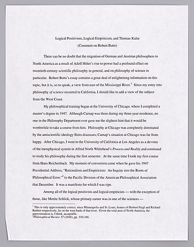 "Comments on Butts, Parrini, Galavotti, and Festa,"