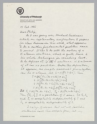 "Friedman on Explanation,"