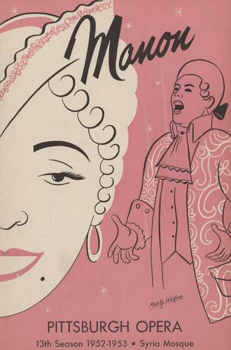 Opera program - Pittsburgh Opera in Manon