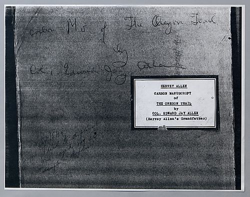 Letters From the Oregon Trail: Carbon Copy, Part I (2 copies)