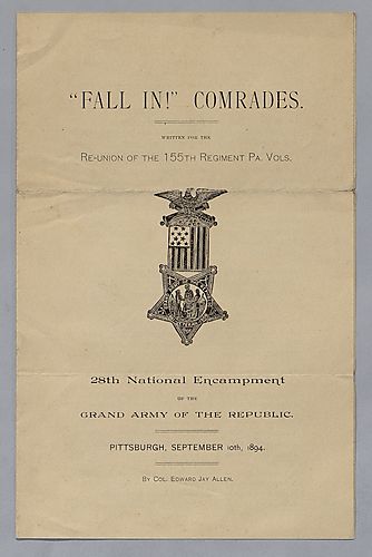 Fall In! Comrades, Written For The 155th Regiment of Pennsylvania Volunteers