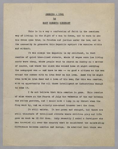 "America - 1941"