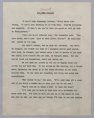 "The Poisoned Pigeons" - copy 2