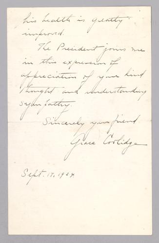 Coolidge, Grace (Mrs. Calvin)