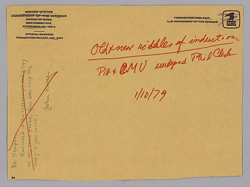 "Old & New Riddles of Induction," University of Pittsburgh & Carnegie Mellon Undergraduate Philosophy Club,
