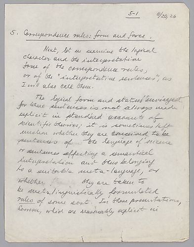 Carus Lecture Ms., Basis of Lecture Text But More Detailed & with Bibliographic References