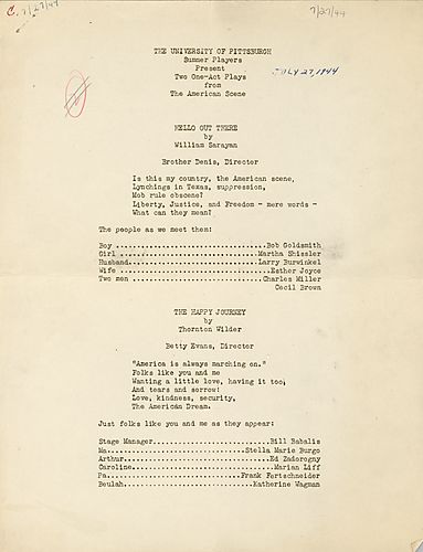 Two One-Act Plays