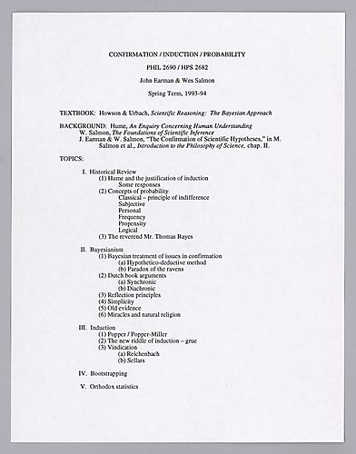 Confirmation/Induction/Probability-PHIL 2690,
