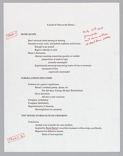 "Commit It Then to the Flames": Florence,