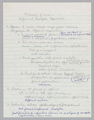 "Informal Analytic Approaches": PSA Research Problems Conference,