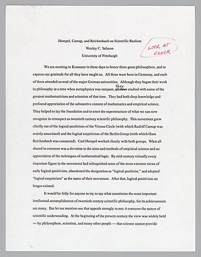 "Hempel, Carnap, and Reichenbach on Scientific Realism": Carnap-Reichenbach Centennial,