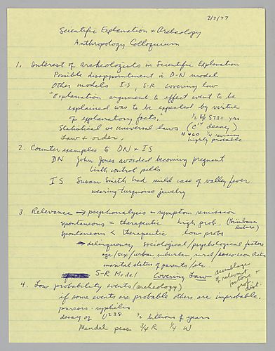 "New Models of Scientific Explanation": Society for American Archaeology,