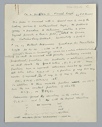 Draft of On a Problem in Formal Logic