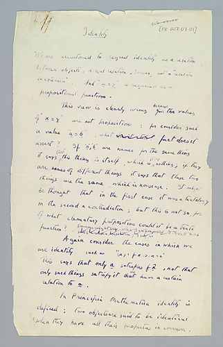 Wittgenstein's Theory of Identity