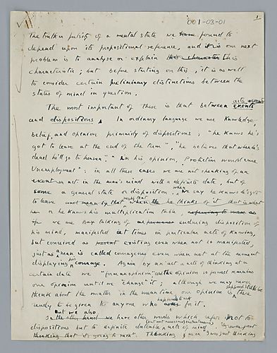 Mental States and Acts, Notes