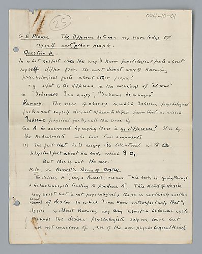 G.E. Moore and Notes on Credit, Power, and Democracy