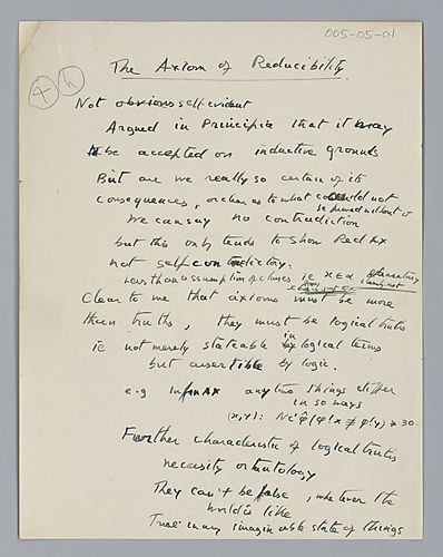 Axiom of Reducibility