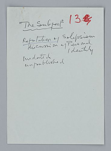 Solipsism and Personal Identity