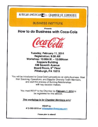 How to do Business with Coca-Cola-Flyer