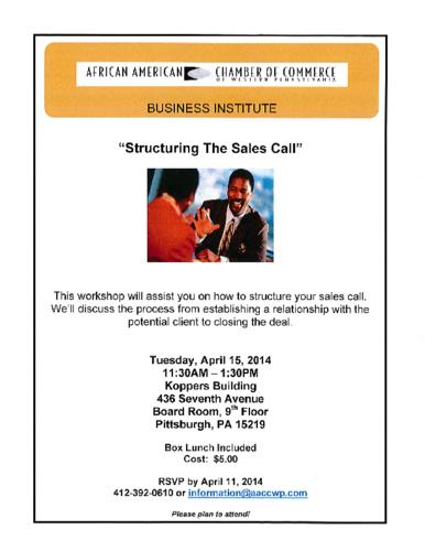 Structuring the Sales Call-Flyer