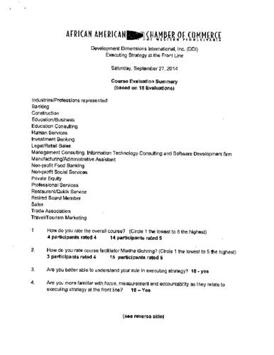 Accelerating Business Decisions-Evaluation Summary