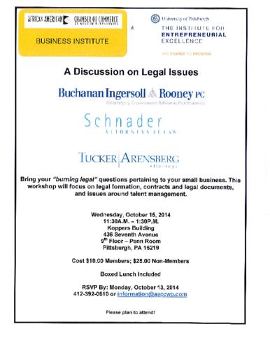 Discussion on Legal Issues-Flyer