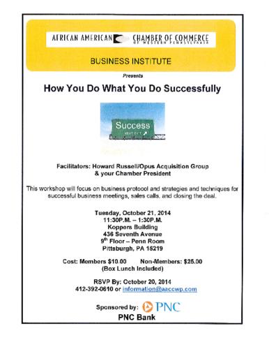 How To Do What You Do Sucessfully-Flyer
