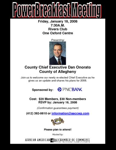 County Chief Executive Dan Onorato County of Allegheny