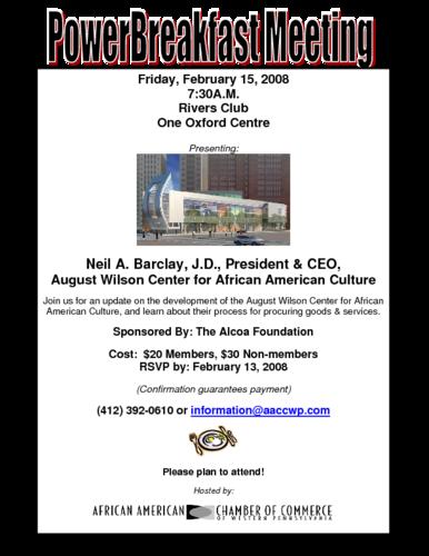 Neil A. Barclay J.D. President & CEO August Wilson Center for African American Culture