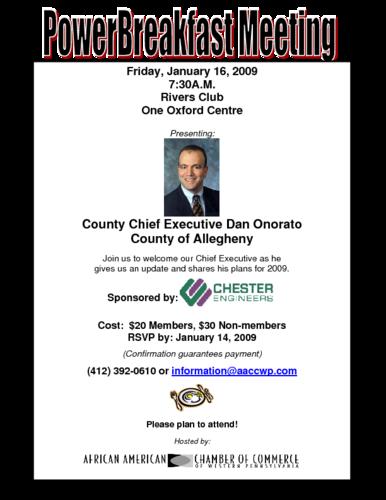 County Chief Executive Dan Onorato County of Allegheny