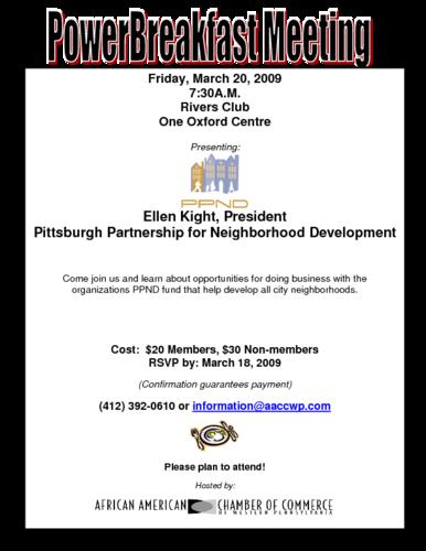 Ellen Kight President Pittsburgh Partnership for Neighborhood Development