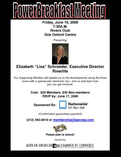 Elizabath Schroeder Executive Director Riverlife