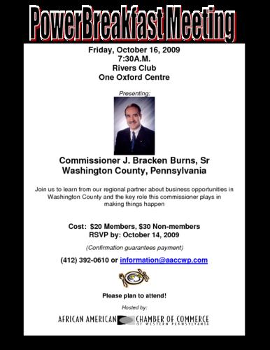 Commissioner J. Bracken Burns Sr. Washington County, PA